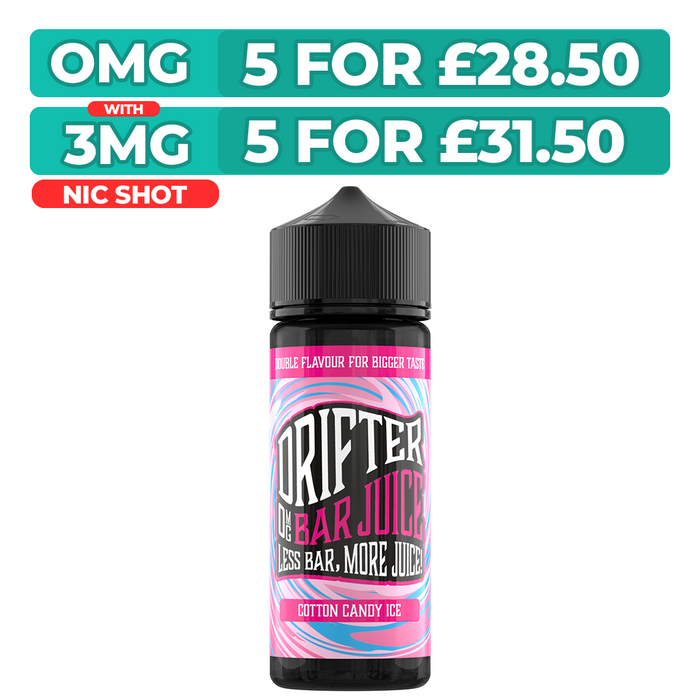 Drifter Bar Juice Cotton Candy Ice 100ml Shortfill E-Liquid