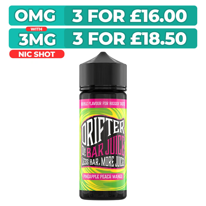 Drifter Bar Juice Pineapple Peach Mango 100ml Shortfill E-Liquid