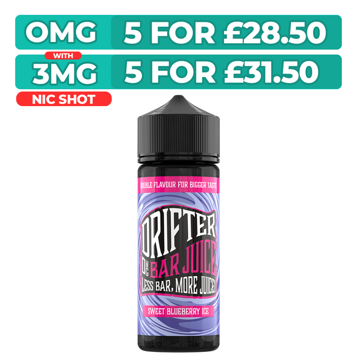 Drifter Bar Juice Sweet Blueberry Ice 100ml Shortfill E-Liquid