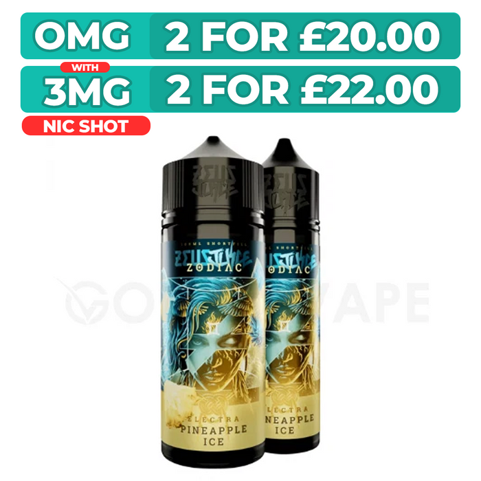 Electra 100ml Shortfill E-Liquid By Zeus Juice Zodiacs