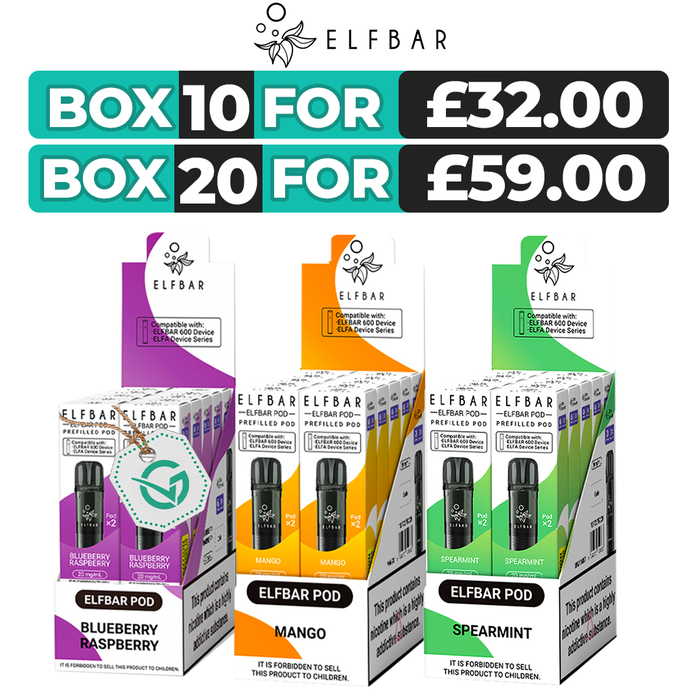 Elf Bar 600 Pods - Bulk Buy Box of 10 & 20