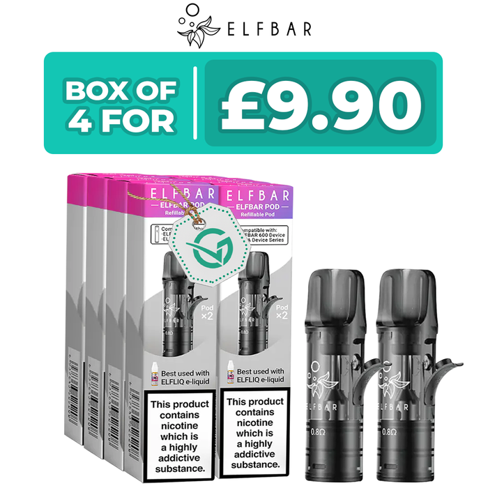 Elfbar 600 Refillable Replacement Pods - 2 Packs