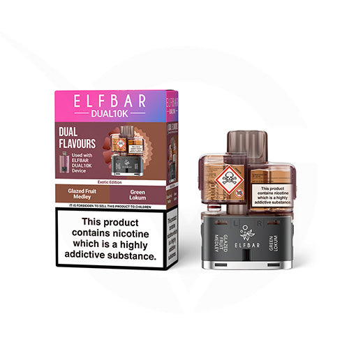 Exotic Edition Prefilled Pods By Elf Bar Dual 10k + Refilled Containers