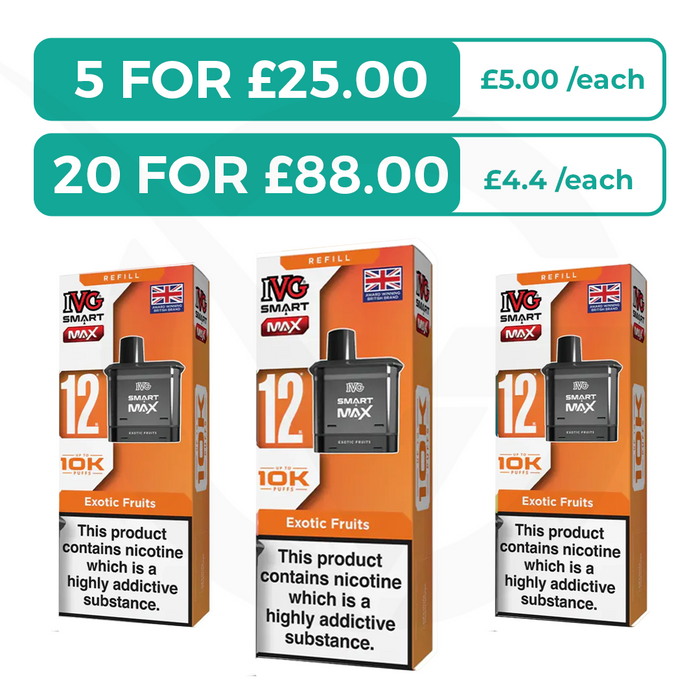 Exotic Fruits Prefilled Pods By IVG Smart Max + Refill Containers