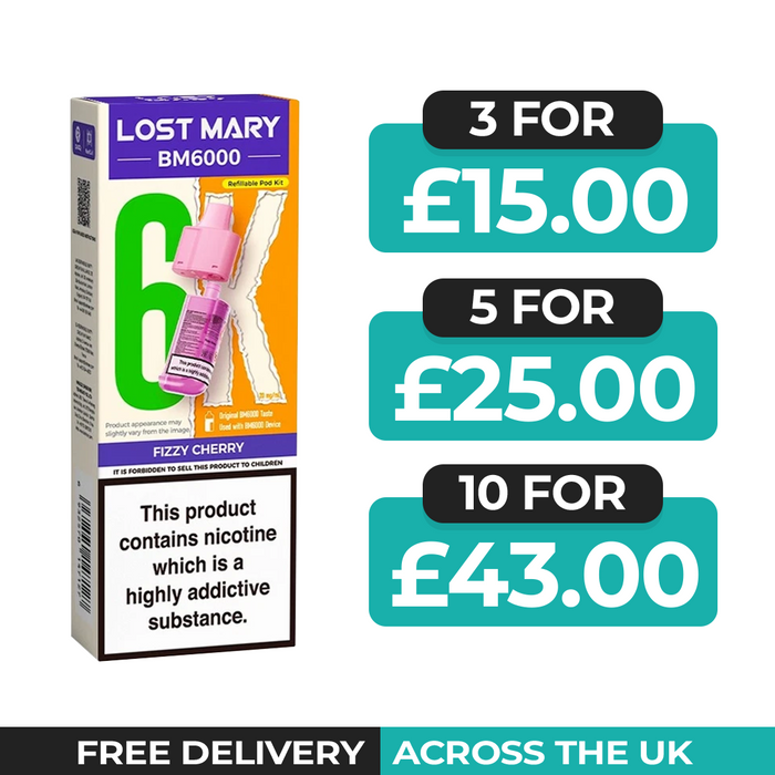 Lost Mary BM6000 Fizzy Cherry Prefilled Refill Pods