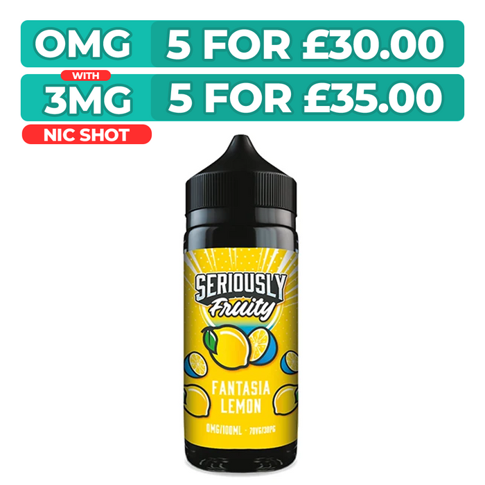 Doozy Seriously Fruity Fantasia Lemon 100ml Shortfill E-Liquid