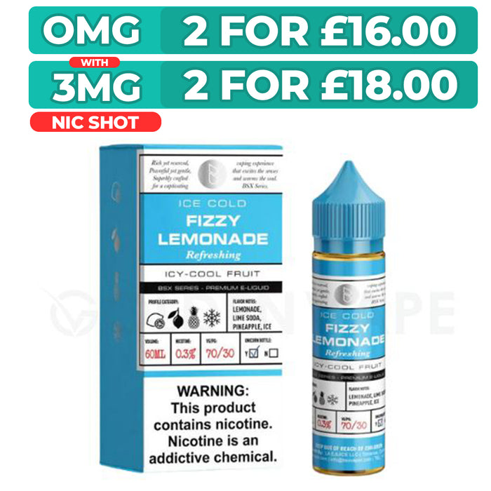 Fizzy Lemonade 50ml Shortfill E-Liquid By Glas