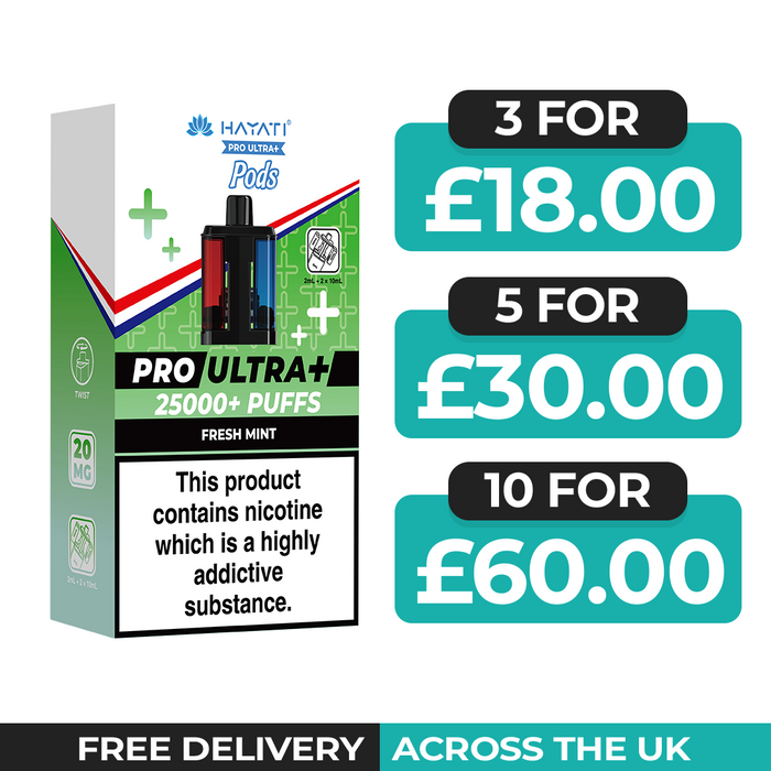 Hayati Pro Ultra Plus 25000 Fresh Mint Refill Pods