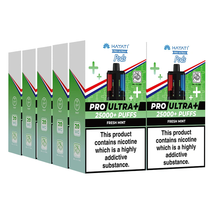 Hayati Pro Ultra Plus 25000 Puffs Pods Box of 5