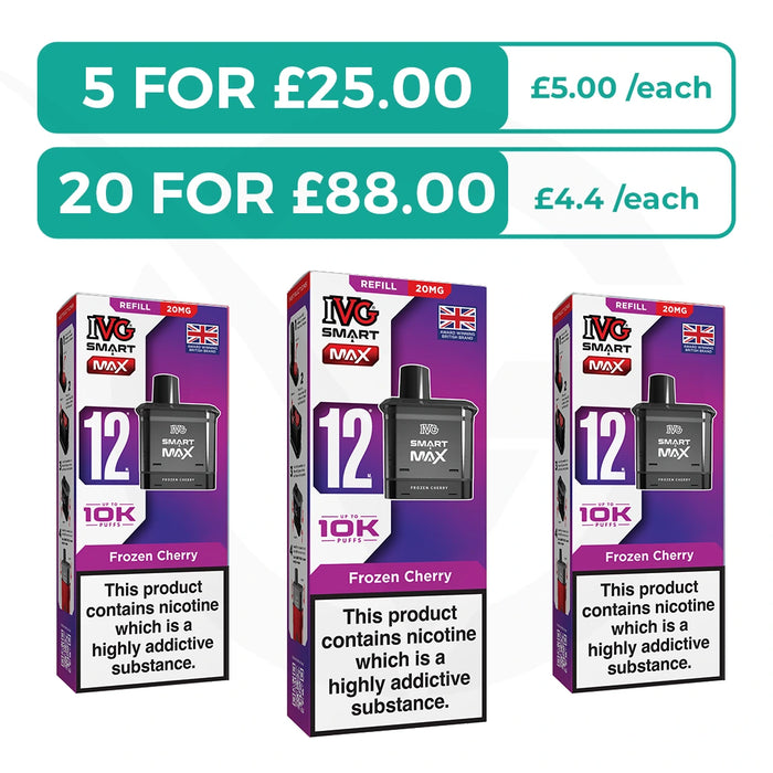 Frozen Cherry Prefilled Pods By IVG Smart Max + Refill Containers