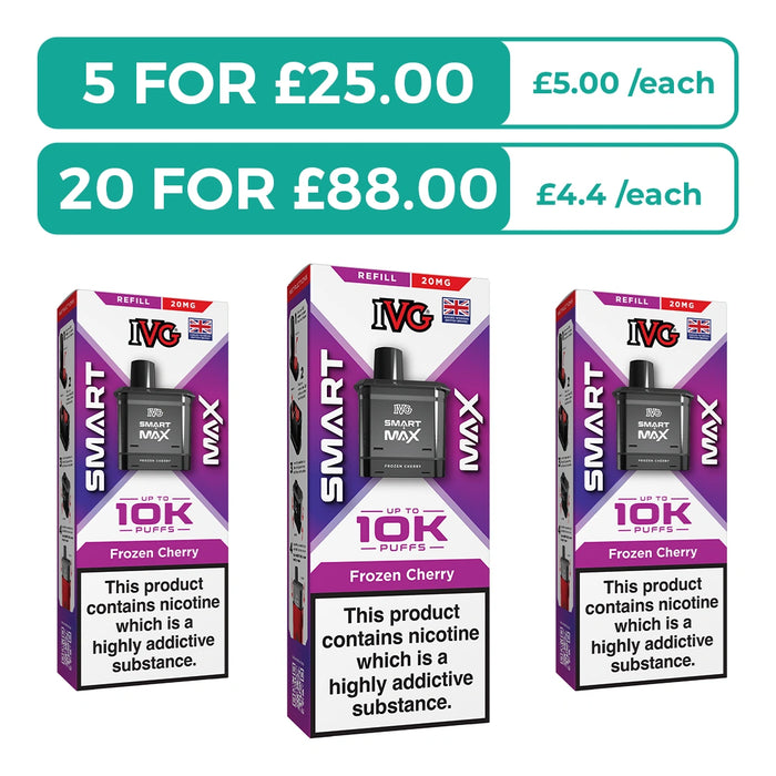 Frozen Cherry Prefilled Pods By IVG Smart Max + Refill Containers