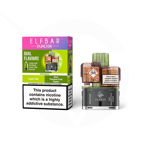 Fruity Edition Prefilled Pods By Elf Bar Dual 10k + Refilled Containers