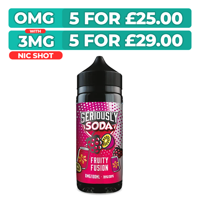Seriously Soda Fruity Fusion 100ml Shortfill E-Liquid