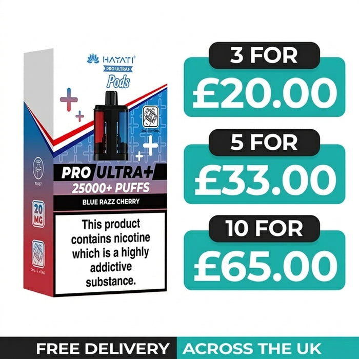 Hayati Pro Ultra Plus 25000 Blue Razz Cherry Refill Pods