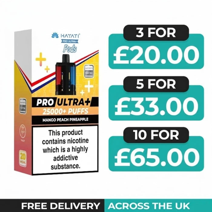 Hayati Pro Ultra Plus 25000 Mango Peach Pineapple Refill Pods