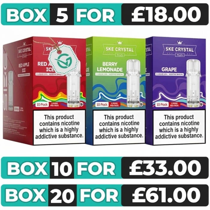 SKE Crystal Plus Pods Replaceable Prefilled Pods 20mg