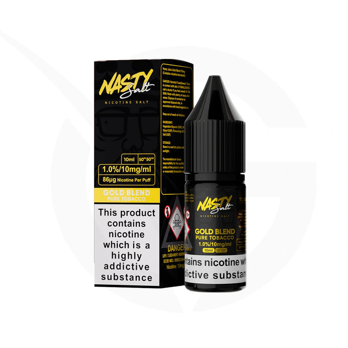 Gold Blend 10ml Nic Salt E-Liquid By Nasty Juice Intense