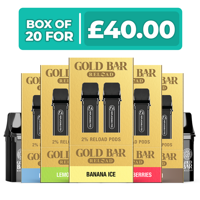 Gold Bar Reload Prefilled Pods - Box of 20