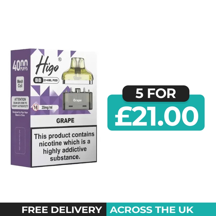 Higo BB 4000 Grape Refill Pods