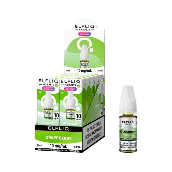 Elf bar Elfliq 10ml Nic Salt E-Liquids - Pack of 10