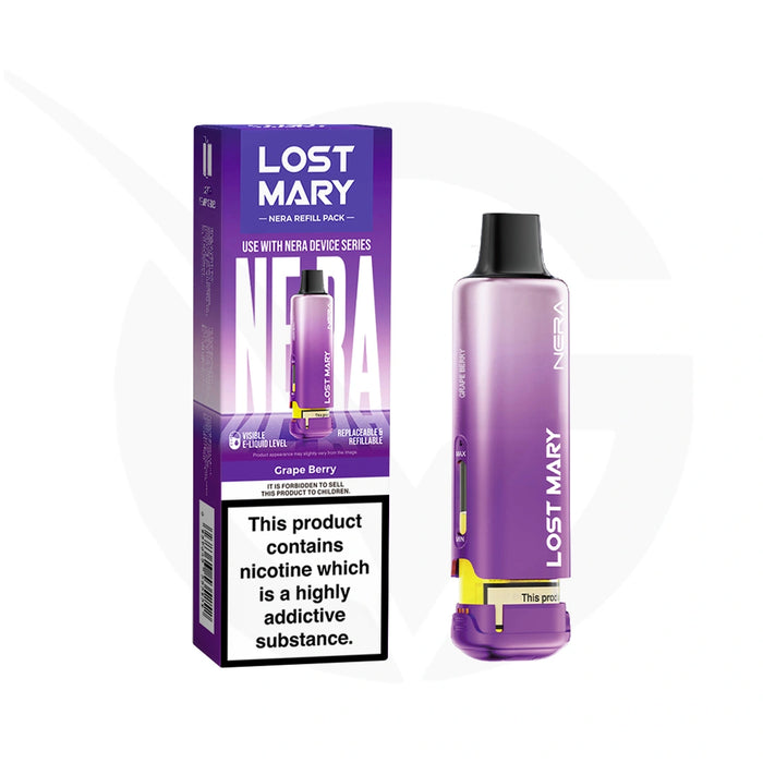 Grape Berry Prefilled Pods by Lost Mary Nera15k + Refill Container