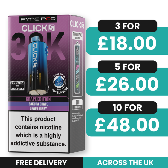 Pyne Pod Click S 30K Grape Edition Refill Pods