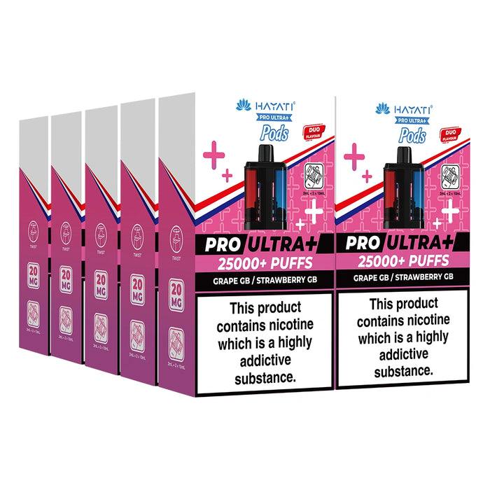 Hayati Pro Ultra Plus 25000 Puffs Pods Box of 5