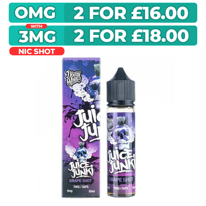 Grape Shot 50ml Shortfill E-Liquid by Juice Junki
