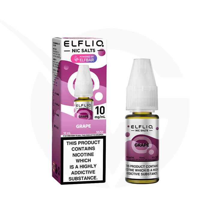Grape 10ml Elfliq Nic Salt E-Liquid by Elf Bar