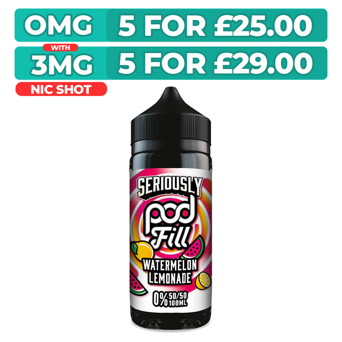 Doozy Seriously Pod Fill Watermelon Lemonade 100ml Shortfill E-Liquid