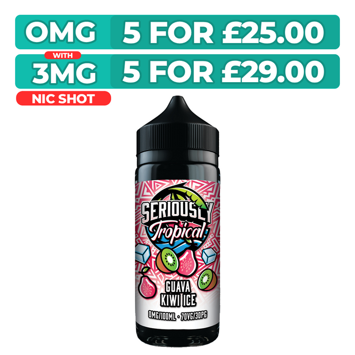 Guava Kiwi Ice 100ml Shortfill E-Liquid by Seriously Tropical