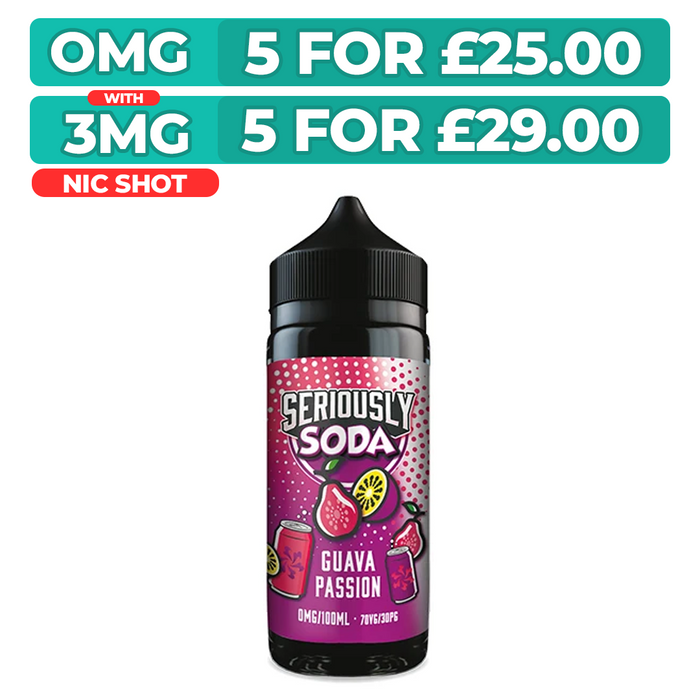 Guava Passion 100ml Shortfill E-Liquid by Seriously Soda