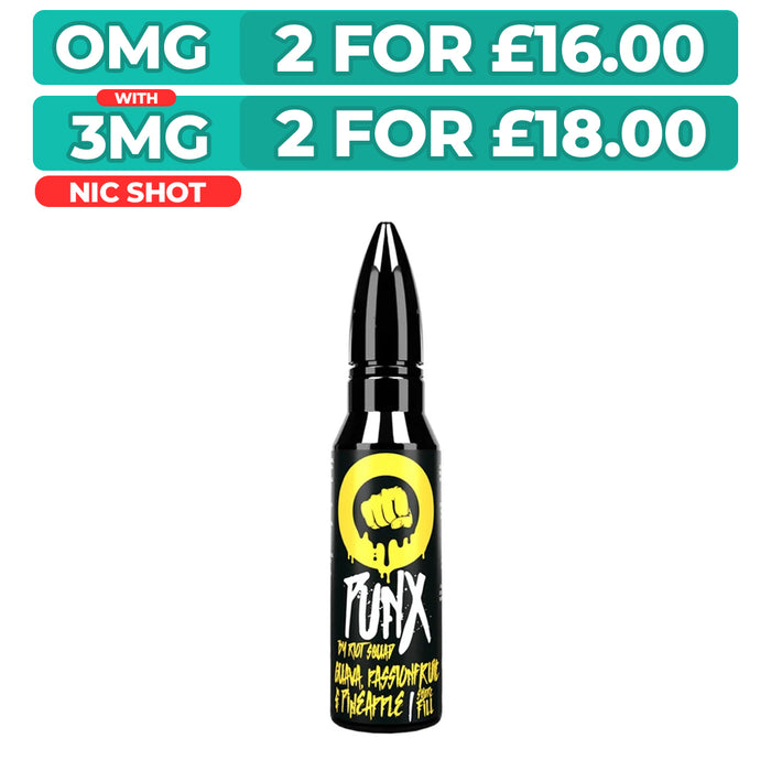 Guava Passionfruit Pineapple 50ml Shortfill E-Liquid by Riot Squad