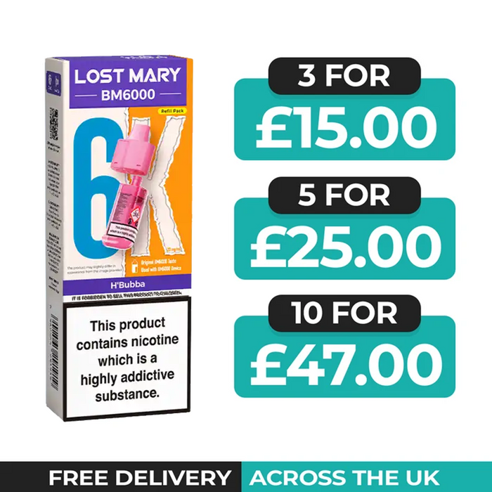 Lost Mary BM6000 H Bubba Prefilled Refill Pods