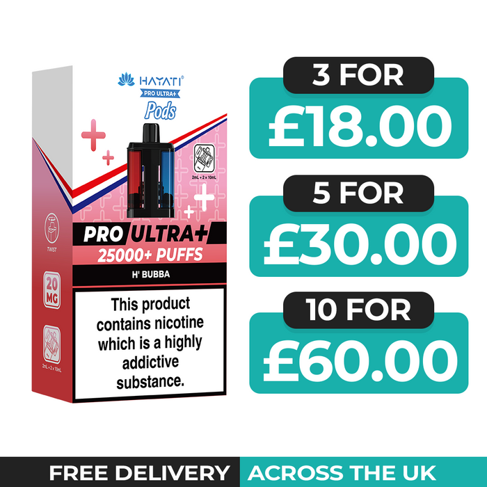 Hayati Pro Ultra Plus 25000 H' Bubba Refill Pods