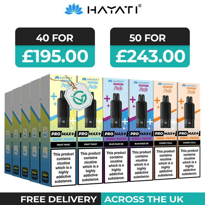 Hayati Pro Max Plus 6000 Pods - Bulk Buy Box of 5 & 10