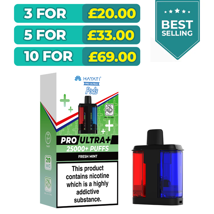 Hayati Pro Ultra Plus 25000 Fresh Mint Refill Pods