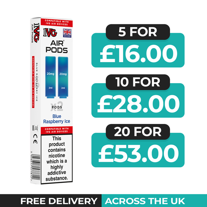 IVG Air Blue Raspberry Ice Refill Pods