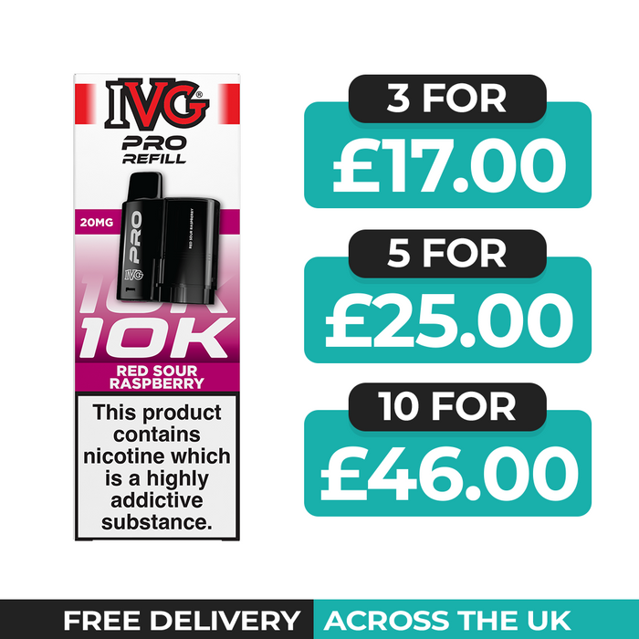 IVG Pro 12 Red Sour Raspberry Refill Pods