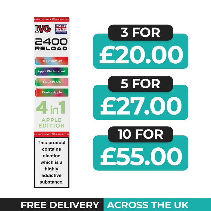 Apple Edition 4-in-1 Prefilled Pods By IVG 2400 Reload