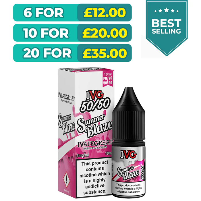 Summer Blaze 10ml E-Liquid by IVG - Golden Vape Summer Blaze 10ml E-Liquid by IVG - Golden Vape