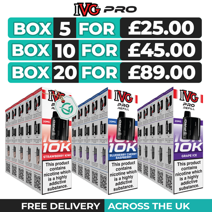 IVG Pro 12 Box of 5 & 10 Refill Pods
