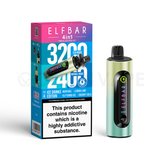Elf Bar 4 in 1 Pod Vape Kit  3200 Puffs | 3 for 30