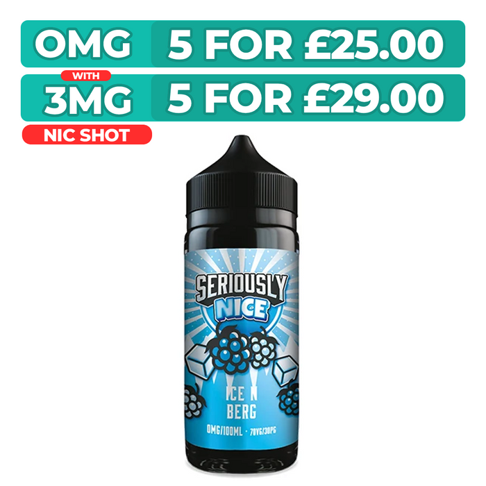 Doozy Seriously Nice Ice N Berg 100ml Shortfill E-Liquid