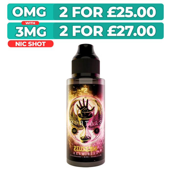 Mortals Keewibera 100ml Shortfill E-Liquid by Zeus Juice