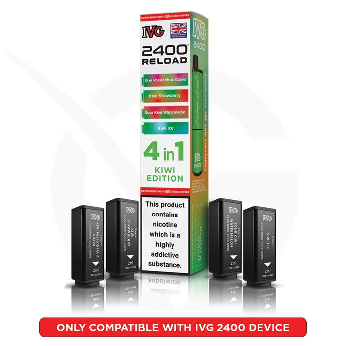 Kiwi Edition IVG 2400 4-in-1 Reload Prefilled Pods