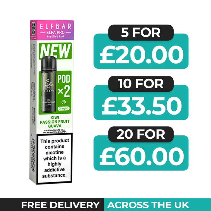 Kiwi Passion Fruit Guava Elfa Pro Prefilled Pods by Elf Bar