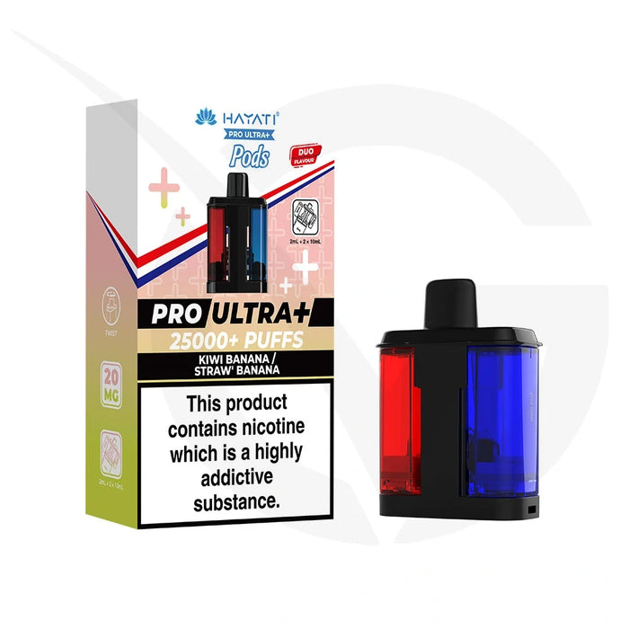 Kiwi Banana & Straw' Banana Hayati Pro Ultra Plus 25000 Refill Pods