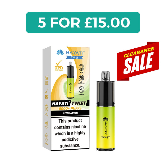 Hayati Twist 5000 5K Puffs Reuseable Vape Kit