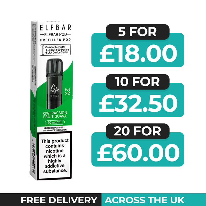 Elf Bar 600 Kiwi Passionfruit Guava Preflled Pods